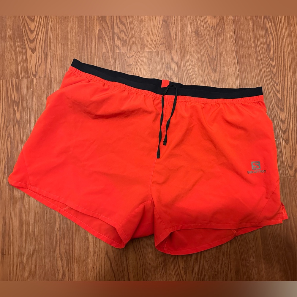 Salomon Men's Athletic Shorts - Red and Black